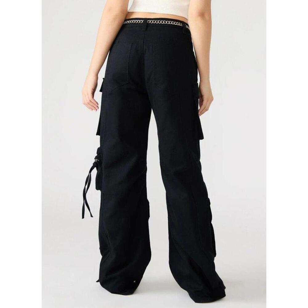 STEVE MADDEN WOMENS DUO HIGH RISE COTTON CARGO PANTS - Size XL